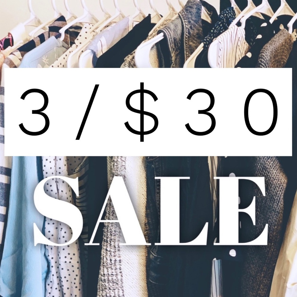3/$30 Sale - add qualifying items to bundle!